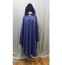 Cloakmakers.com 5154 - Blue Shaped Shoulder Commuter Cloak, Lined Hood