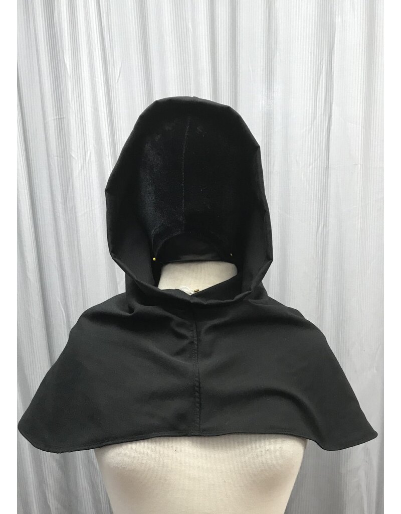 Cloakmakers.com H413 - Black Washable Hooded Cowl