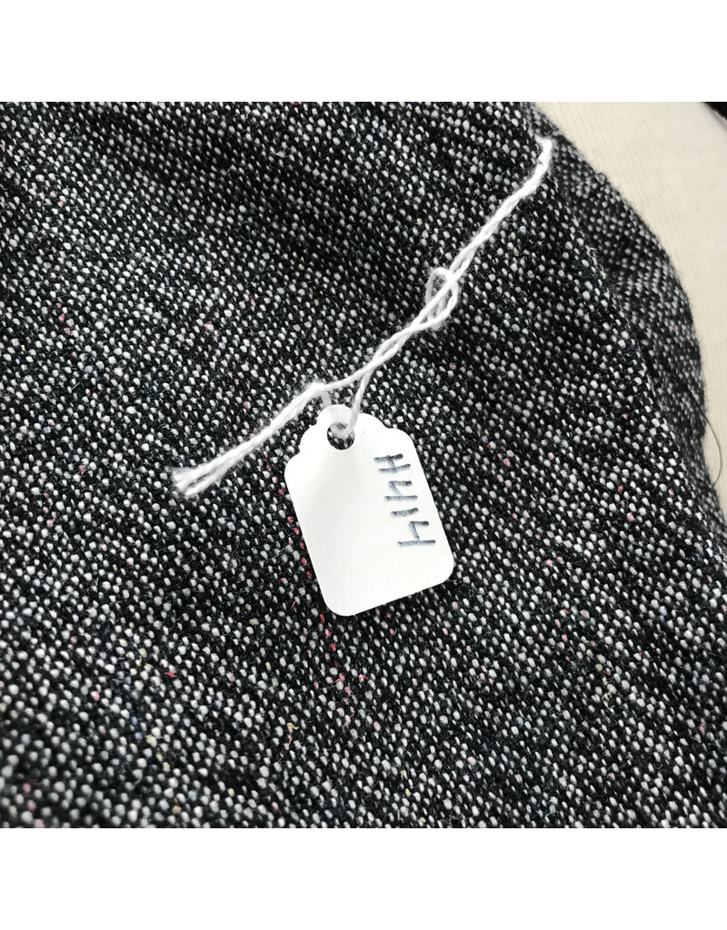Cloakmakers.com H414-Washable Cowl, Woven Black and White with Multicolor Threads