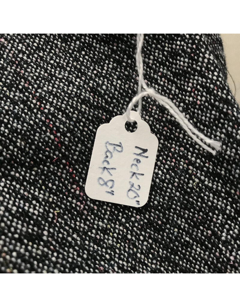 Cloakmakers.com H414-Washable Cowl, Woven Black and White with Multicolor Threads