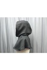Cloakmakers.com H415 -  Black and Grey Basketweave Hooded Cowl, Washable