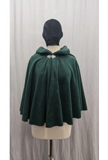 Cloakmakers.com 5166 - Short Green Fleece Cloak w/ Vale-style Clasp