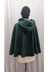 Cloakmakers.com 5166 - Short Green Fleece Cloak w/ Vale-style Clasp