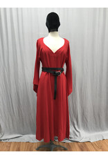 Cloakmakers.com G1172 - Red Wool Gown with Dropped Sleeves, Pockets