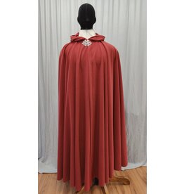 Cloakmakers.com 5178 - Water Resistant Rust Red Fleece Cloak, Celtic  Silvertone Clasp