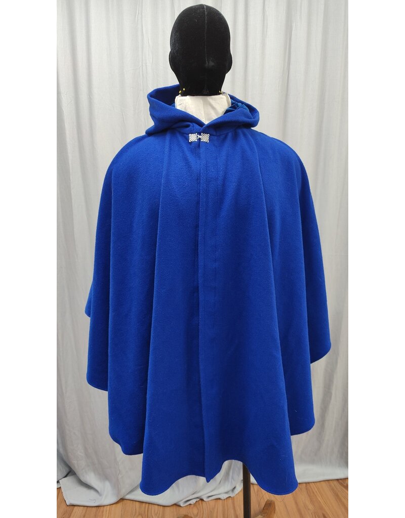 Cloakmakers.com 5186 - Washable Blue Wool Cloak, Celtic Clasp
