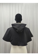 Cloakmakers.com H421 - Washable Black 100% Wool Hooded Cowl