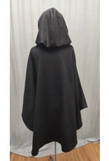 Cloakmakers.com 5187 - Black Cloak w/ Green Velvet Hood Lining, Viking Triquetra  Clasp