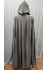 Cloakmakers.com 5188 - Washable Grey Green Fleece Cloak, Gothic Rose Clasp