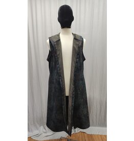 Cloakmakers.com J833 - Blue Grey Printed Hooded Vest