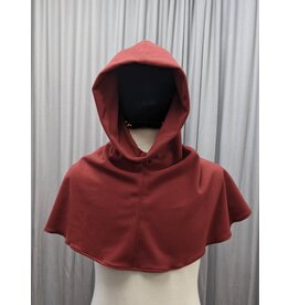 Cloakmakers.com H426 - Brick Red Powershield Fleece Hooded Cowl