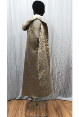Cloakmakers.com J836 -  Washable Long Hooded Vest, Golden with Swirls.  and Pockets!
