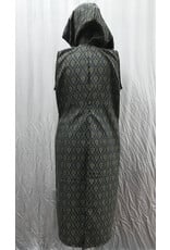 Cloakmakers.com J838 - Washable Hooded Vest w/Side and Back Vents, Blue and Brown Design
