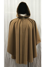 Cloakmakers.com 5204-Golden Brown 100% Wool Commuter Cloak, Unlined Hood
