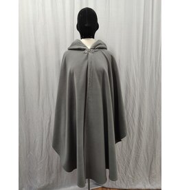 Cloakmakers.com 5209 - Washable Grey Green Fleece Commuter Cloak, Vale-style Clasp