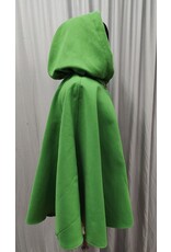 Cloakmakers.com 5216-Green Short Cloak w/ Dragon & Flower Embroidery, Pockets