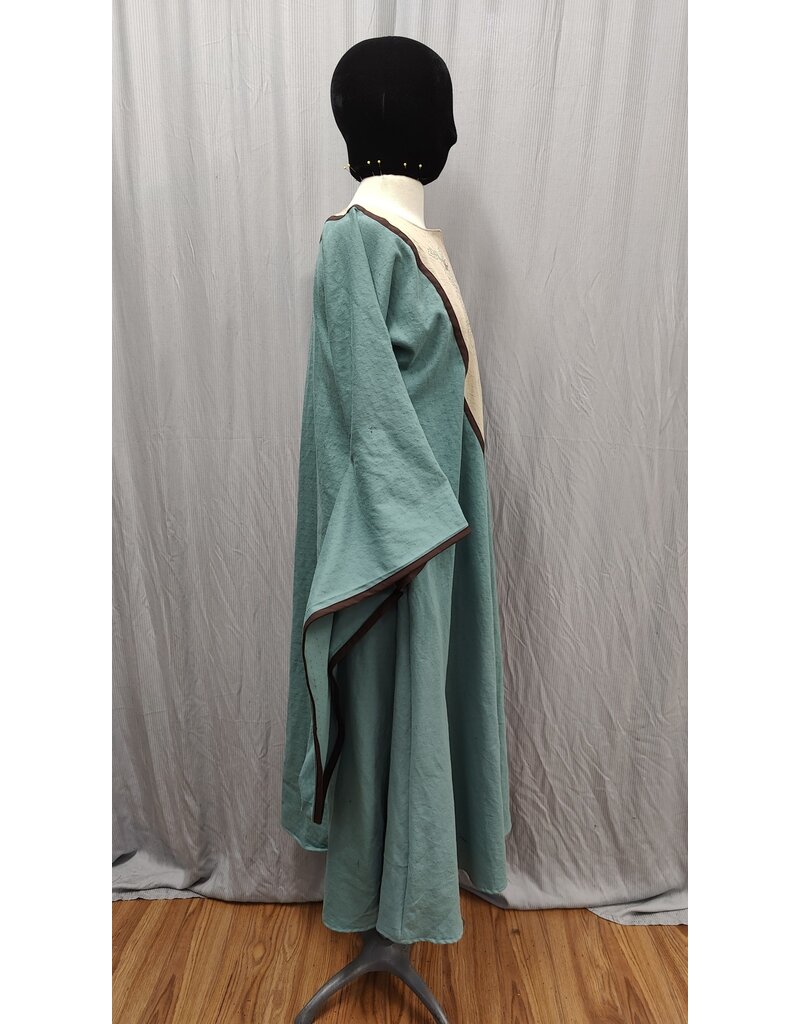 Cloakmakers.com G1175 - Washable Light Blue Cotton Gown w/ Acorn Embroidery