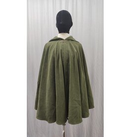 Cloakmakers.com 5220-Washable Green Moleskin Short Cloak