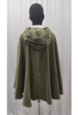 Cloakmakers.com 5220-Washable Green Moleskin Short Cloak