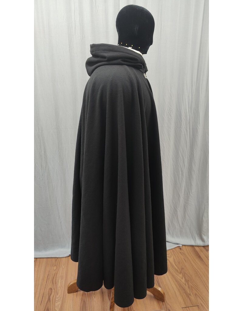 Cloakmakers.com 5223 - Washable Black Cloak w/Burgundy Hood Lining,