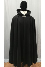 Cloakmakers.com 5224 - Washable Black 100% Wool Cloak w/Black Hood Lining