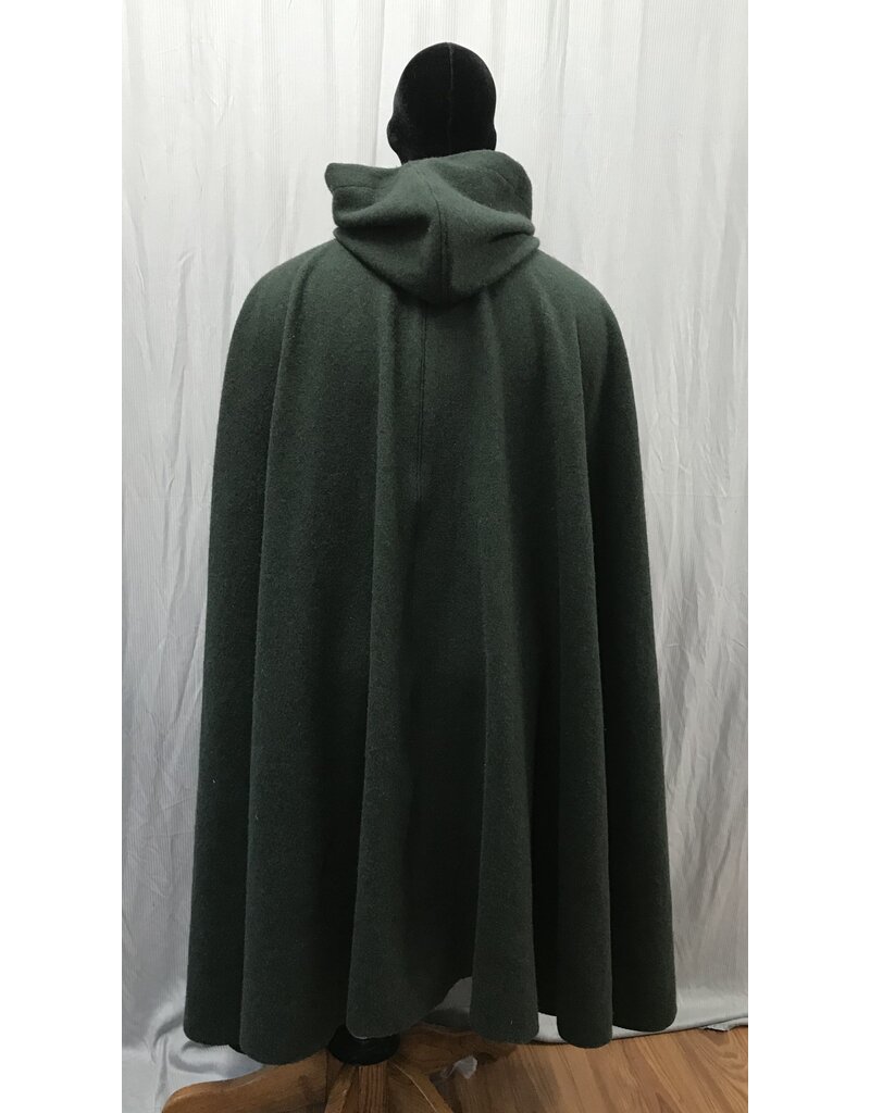 Cloakmakers.com 5226-Washable Full Circle 100% Wool Green Ranger Cloak