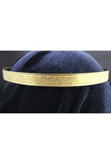 Cloakmakers.com Acanthus and Flowers Band - Unisex - Raw Yellow Brass
