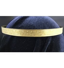 Cloakmakers.com Acanthus and Flowers Band - Unisex, Raw Yellow Brass