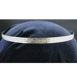 Cloakmakers.com Geometric Scroll Band Circlet, Nickel Silver, Unisex