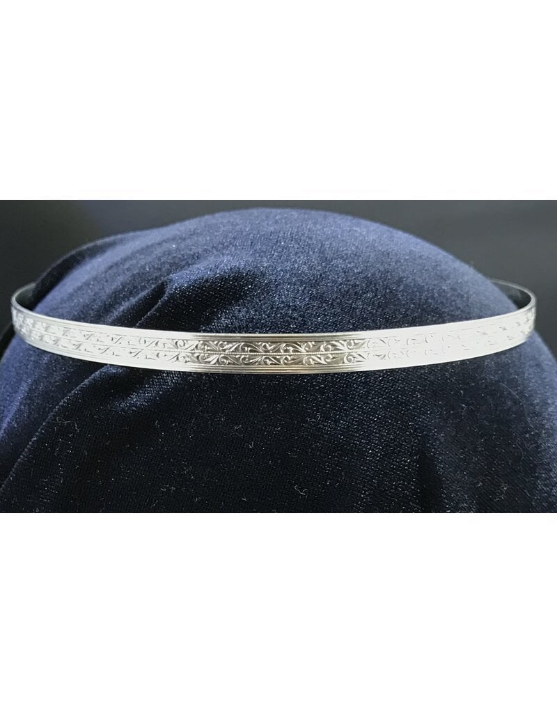 Cloakmakers.com Geometric Scroll Band Circlet, Nickel Silver, Unisex