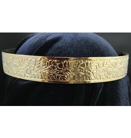 Cloakmakers.com Wide Oak and Acorn Circlet Band - Gold Plated