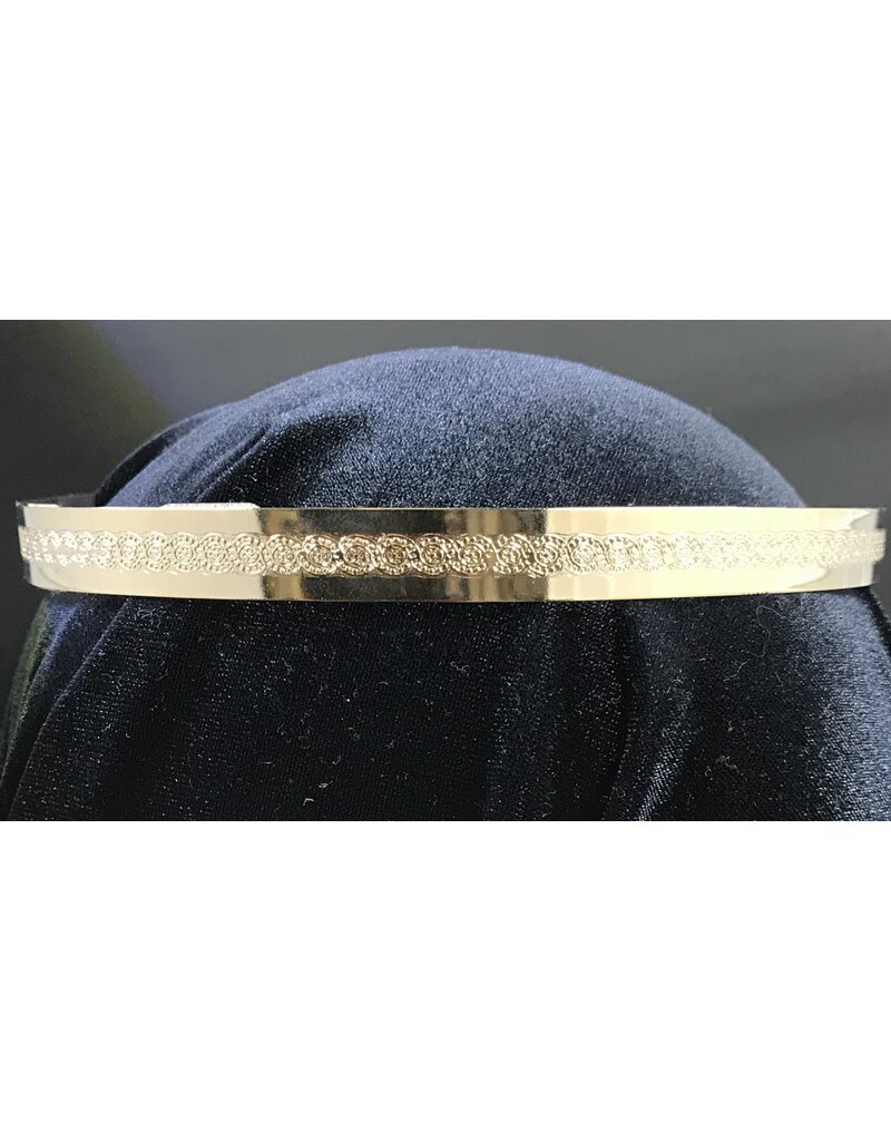 Cloakmakers.com Spiral Center Band Circlet, Unisex - Gold Plated