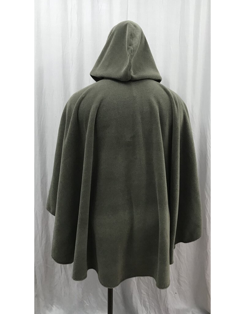 Cloakmakers.com 5232-Washable Olive Green Fleece Commuter Cloak