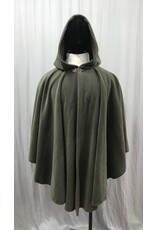 Cloakmakers.com 5232-Washable Olive Green Fleece Commuter Cloak