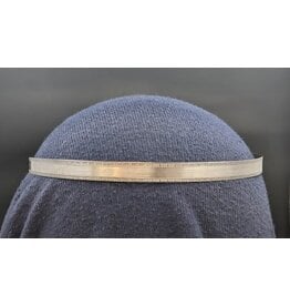 Cloakmakers.com Bordered Burnished Band Unisex Circlet - Silver Plated