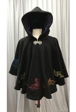Cloakmakers.com 5233 - Rainbow Dragon Embroidered Wool Cloak