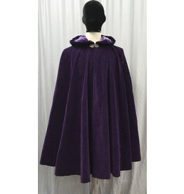Cloakmakers.com 5234 - Washble Purple Cotton Velvet Full Circle Cloak