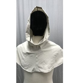Cloakmakers.com H435 - Bone White Hooded Cowl w/Water Resistance