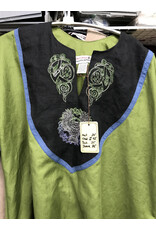 Cloakmakers.com J840 - Spring Green Cotton Tunic w/Celtic and Mandala Bird Library