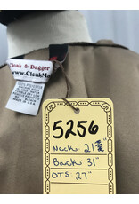 Cloakmakers.com 5256 - Washable Sand Brown Commuter Cloak w/ Gold on Black Paisley Trim
