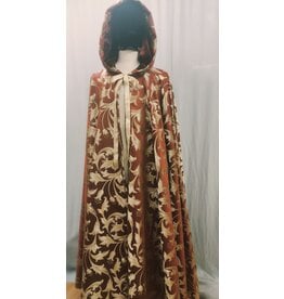 Cloakmakers.com 5275 - Washable Red Tapestry Full Circle Hooded Cloak