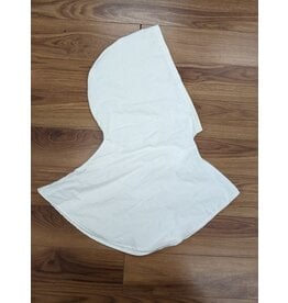 Cloakmakers.com H441 - Easy Care Natural White Cotton Muslin Hooded Cowl