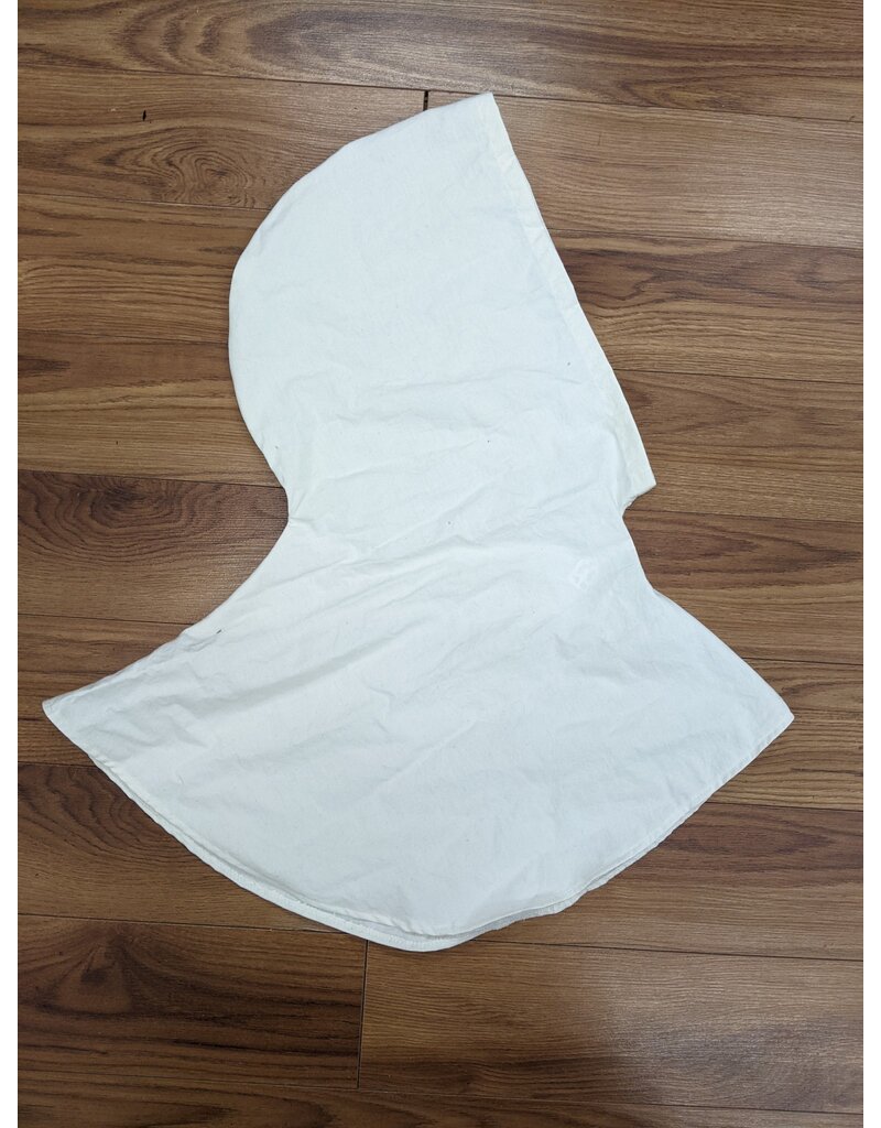 Cloakmakers.com H441 - Easy Care Natural White Cotton Muslin Hooded Cowl