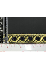 Cloakmakers.com Hex Chain Trim, Gold/Black