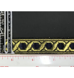 Cloakmakers.com Hex Chain Trim, Gold/Black