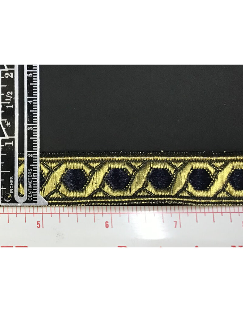 Cloakmakers.com Hex Chain Trim, Gold/Black