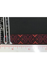 Cloakmakers.com Pictish Double Spirals, Narrow - Red/Black