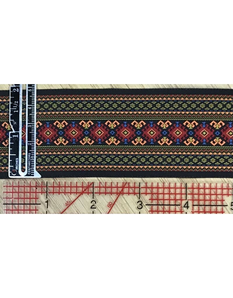 Cloakmakers.com Diamond Banded Geometric on Black