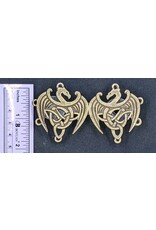 Cloakmakers.com Celtic Dragons Cloak Clasp - Bronze Tone Plated