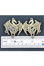 Cloakmakers.com Celtic Dragons Cloak Clasp - Bronze Tone Plated